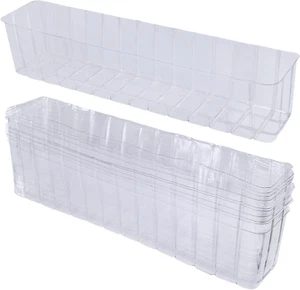 10 Pcs Plastic Planter Liners Clear Rectangular Plastic Liners for Flower Box Pl - Picture 1 of 12
