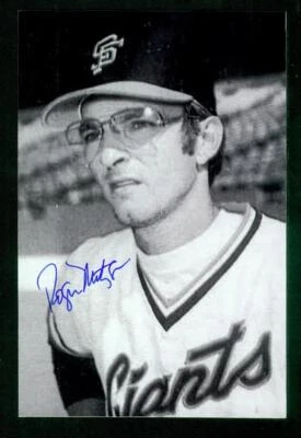 #1120, 4" x 6" Photo Card, Signed-Autographed, Roger Metzger, S. F. Giants - Image 1 of 2