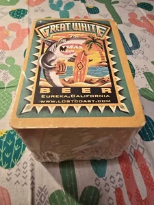 GREAT WHITE BEER 🦈Pack of 100 COASTERS Lost Coast Brewery Eureka CA NEW, SEALED - Picture 1 of 2