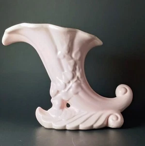 Vintage Red Wing Keramik Keramik Füllhorn hellrosa Vase mit Blumenmuster #1097 - Bild 1 von 11