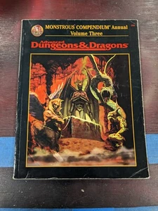Monstrous Compendium Annual Volume Three 3 TSR 2166 Advanced Dungeons & Dragons - Picture 1 of 2