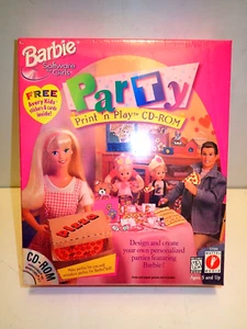 Barbie Print n Play CD-ROM Vintage 1997 - Mattel Software for Girls - New Sealed - Picture 1 of 2