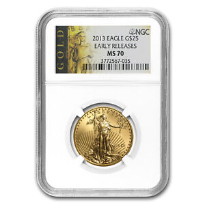 2013 1/2 oz American Gold Eagle MS-70 NGC (Early Releases)
