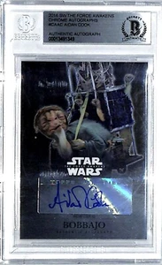 2016 Star Wars The Force Awakens AIDAN COOK "Bobbajo" Signed Auto Card BAS Slab - Imagen 1 de 3