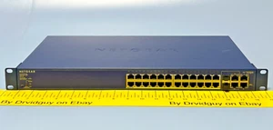 Netgear FS728TPv2 ProSafe 24 + 4 Smart Switch with PoE; 28-Port; 728P - Picture 1 of 6