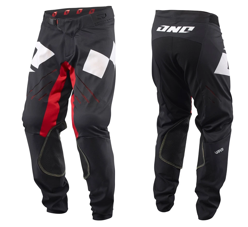 ONE INDUSTRIES VAPOR MTB DH BIKE PANTS BLACK / RED downhill cycling trail riding - Image 1 of 1