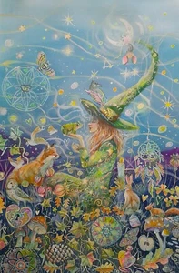 Kay Dawson Watercolours A2 WATERCOLOr 'Love Spell' Watercolour Illustration - Picture 1 of 1