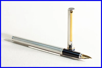 AURORA Argento Blau Lacquer Füllerfederhalter 925 Silber M goldene Feder - Bild 1 von 4