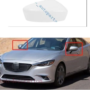 2014 2015 2016 For Mazda 6 White Passenger Side Mirror Cap Cover Replacement y - Picture 1 of 3