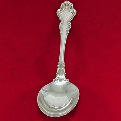 Cuchara para servir de plata de ley 1965 barroca española Reed & Barton, 8,5" Foto 1 de 3