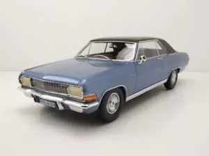 Opel Diplomat A Coupé 1965-1967 Azul Metálico Negro Coche a Escala 1:18 Schuco - Imagen 1 de 9