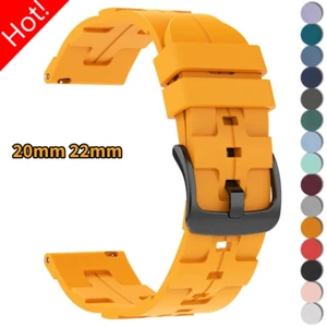 For Samsung Galaxy Watch Silicone Band 4 5 6 7 40/44/45mm Classic 42/43/46/47mm - Picture 1 of 21