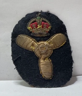 WWII Royal Navy Mechanical Engineering Bullion Cloth Badge 8.5 x 6 cm's - Image 1 of 2