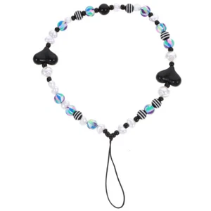 Breloque de téléphone cœur en perles lanière de téléphone portable chaîne sangle pour - Photo 1 sur 12