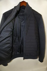 Chaqueta de plumón acolchada en contraste tejida Corneliani talla 50 #218 - Imagen 1 de 4