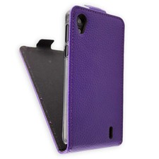 Smartphone Case for Medion Life E4005 Flip Cover Protective Cover in purple