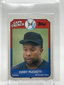 1989 Topps Cap'n Crunch Kirby Puckett Baseball Card #20 Mint FREE SHIPPING