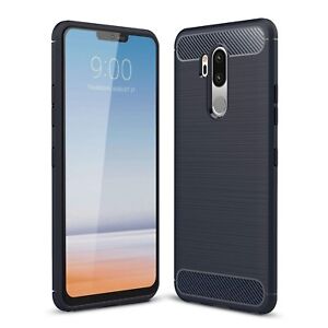 For LG G7 Case ThinQ / One - Carbon Fiber Armor TPU Shockproof Hybrid Cover