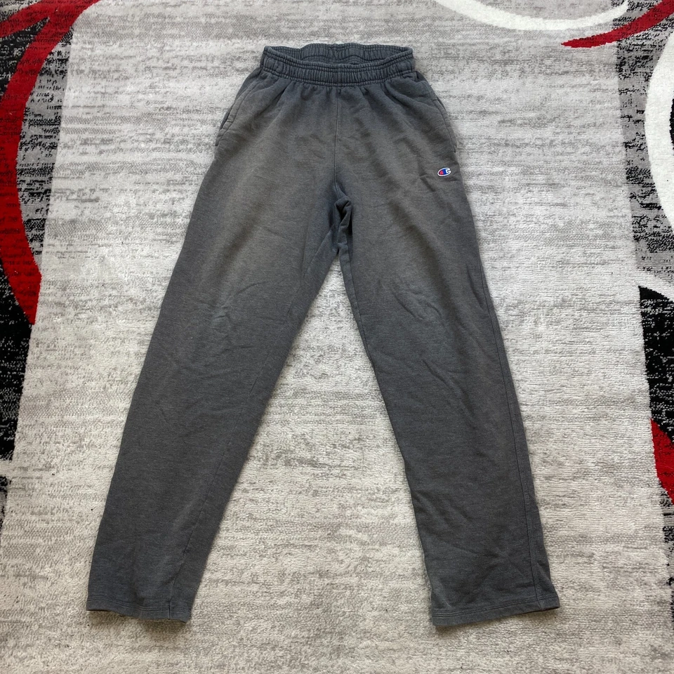 Champion Pantalones de Pista Niños Medianos Gris Pantalones Bolsillo Exterior Preppy Juventud 26x32 Foto 1 de 4