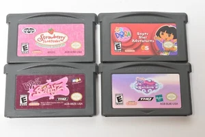 4 juegos Gameboy Advance; Strawberry Shortcake, Dora, Bratz Babyz, My Little Pony - Imagen 1 de 9