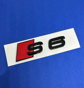 S6 noir brillant badge emblème Edition autocollant Hayon Arrière Logo - Picture 1 of 3