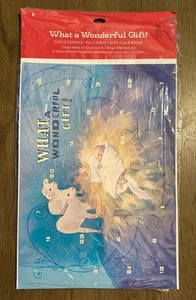 Hallmark Vtg Christmas Advent Calendar Card Envelope What a Wonderful Gift NEW - Picture 1 of 3