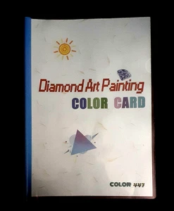NEW BOOK!! Diamond Art Painting Color Cards - DMC 447 - Book of 5 Pages - Picture 1 of 7