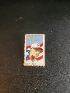 Roberto Clemente Pittsburgh Piraten Briefmarke Baseball Sammlerstück Anstecknadel - Bild 1 von 1