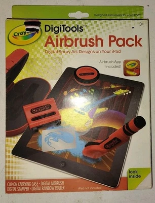 Crayola Digitools Confezione Aerografo Per Ipad Digital Art Set Con Custodia Nuovo - Immagine 1 di 2