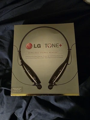NIB- LG Tone+ HBS-730 Wireless Bluetooth Headset Black - Image 1 of 4