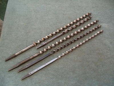 Selection of long brace augers. - Image 1 of 3