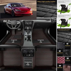 For Tesla Model S Car Floor Mats Waterproof Auto Custom Liner Carpets PU Leather - Imagen 1 de 26