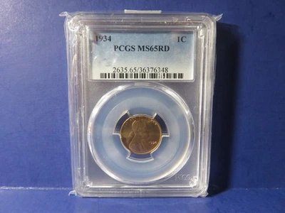 1934 Lincoln Cent : PCGS MS65RD Very Nice **1023-5 - Image 1 of 3