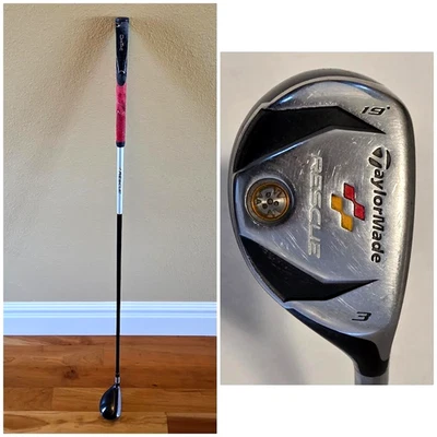 TaylorMade 2009 Rescue 3 Hybrid 19° Aldila REAX 65 Stiff Graphite Mens RH 40.5" - Image 1 of 4
