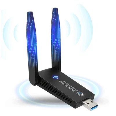 USB3.0 wireless LAN adapter 1300Mbps 2.4G/5G dual band Wifi adapter, equipped wi - Image 1 of 4