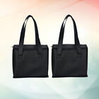  2pcs Non-woven Fabric Lunch Tote Bag for Women Insulated Lunch Handbag Cooler