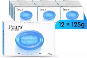 Pears Pure & Gentle Transparent Soap Bar with Mint Extracts 125g x 12 - Picture 1 of 10