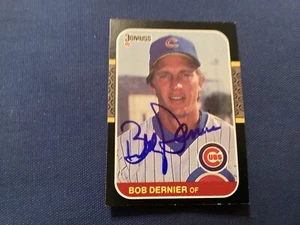 BOB DERNIER SIGNED, MINT 1987 DONRUSS CARD # 146 CUBS / FREE POSTAGE!!!!! - Picture 1 of 4