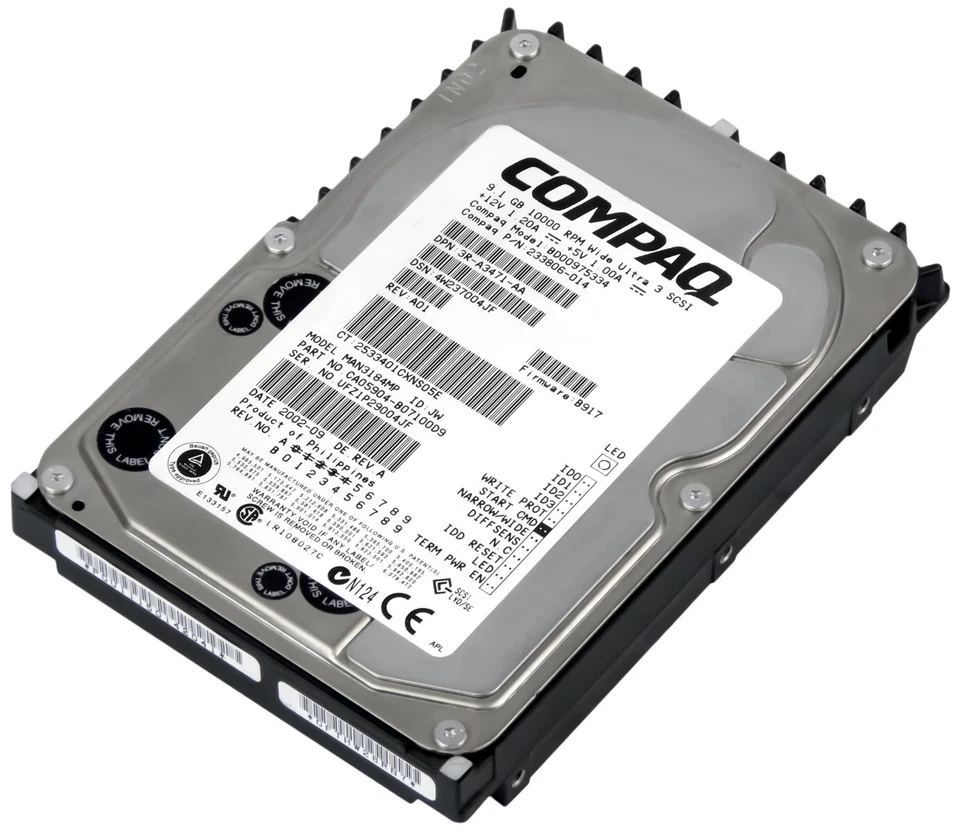 Disco Rigido Compaq 233806-014 BD00975334 9.1GB 10K 4MB SCSI U160 3.5'' - Immagine 1 di 3
