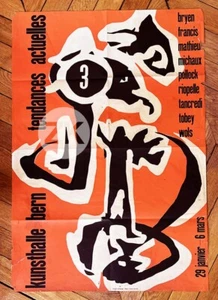 KUNSTHALLE BERN Suisse Michaux Pollock Bryen Francis Wols FLÜCKIGER Affiche 1955 - Picture 1 of 5