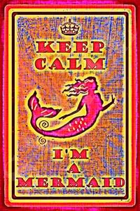 *MERMAID KEEP CALM* MADE IN HAWAII METAL SIGN 8X12 TIKI BAR LUAU BEACH LIFEGUARD - Picture 1 of 1