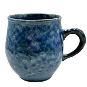 Artist Pottery Blue Sponge Ware Coffee Mug EB - Picture 1 of 9