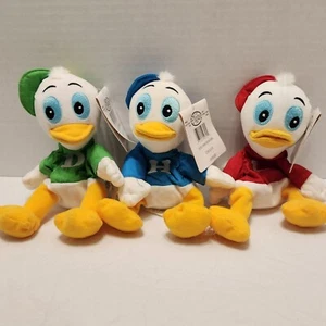 Vintage Disney Store Error Set Huey, Dewey and Louie 8" Bean Bag Plush Set of 3 - Picture 1 of 8