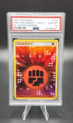 PSA 10 Gem Mint - 2007 Pokemon Fighting Energy - Holo # 108 - EX Power Keepers - Image 1 of 2