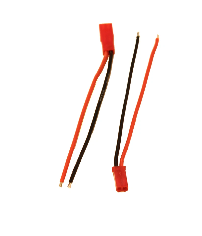 Racers Edge JST 2-Pin Male/Female Conenctors w/Pigtails RCE1631 - Image 1 of 1