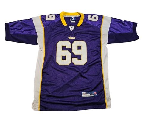 Vintage Reebok NFL Minnesota Vikings Jared Allen Stitch #69 Jersey Size 52 XL Cover