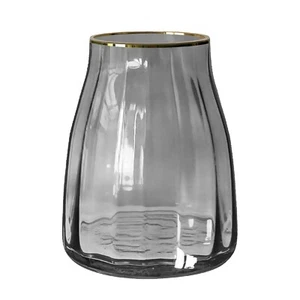 Glass Flower Vase, Grey Glass Vases for Flowers, Pretty Vase for Centerpiece ... - Picture 1 of 6