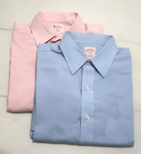 BROOKS BROTHERS 346 (Lot of 2)  Men's Button Down Long Sleeve Shirt 16 2/3 - Picture 1 of 7