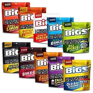 BIGS Sunflower Seeds Variety Sampler Value Pack | Includes Taco, Cheeseburger, P - Picture 1 of 6
