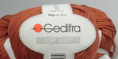 (126 €/kg): 50 g Top Soft, Bändchengarn m.Seide, Gedifra, Fb.6523 rotbraun #6999 - Bild 1 von 4